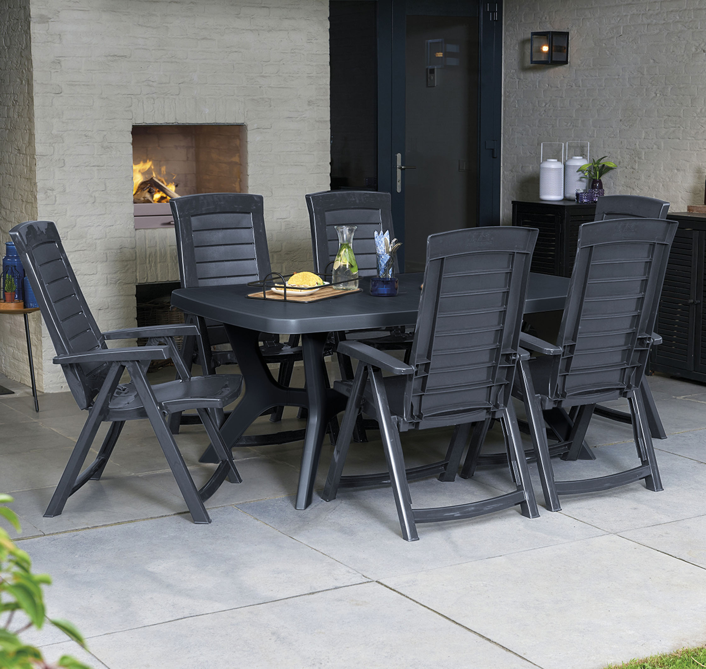 Jardin Garten-Essgruppe "Aruba", (Set, 2 tlg., bestehend aus 2 Sesseln)