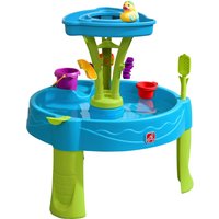 Step2 Summer Showers Splash Wasserspieltisch | Kleiner Wassertisch mit 8-teiligem Zubehörset | Garten Wasser Spieltisch für Kinder in Blau