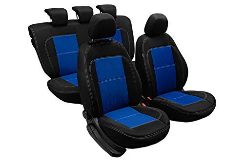 ERJOT Autositzbezüge Blau maßgefertigte kompatibel mit Kia Stonic Sitzbezüge Komplett Set
