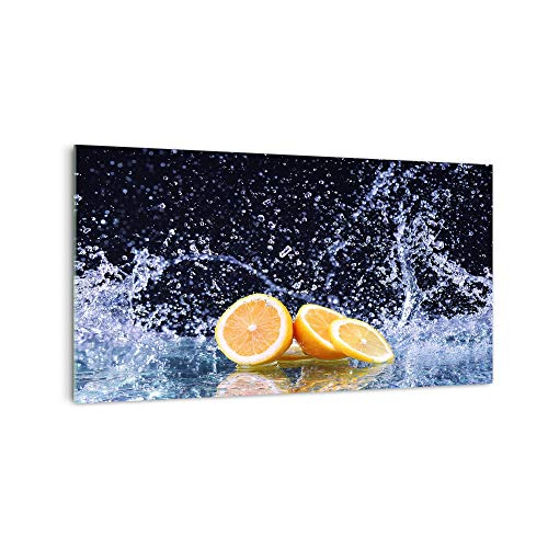DekoGlas Küchenrückwand 'Orangenscheibe nass' in div. Größen, Glas-Rückwand, Wandpaneele, Spritzschutz & Fliesenspiegel