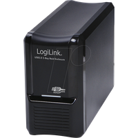 LogiLink Externes RAID Gehäuse, für 2x3,5, SATA Festplatten