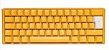 Ducky One 3 Yellow - Mechanische Gaming Tastatur Deutsches Layout im Mini-Format (60% Keyboard) mit Cherry MX Blue Switches, Hot-Swap-fähig (Kailh-Sockeln) und RGB-Beleuchtung
