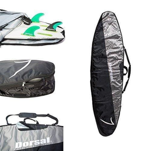 DORSAL Travel Shortboard and Longboard Surfboard Board Day Bag Cover 9'6 Black/Grey
