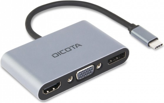 Dicota USB-C Portable 5-in1 Docking Station 4K HDMI/DP PD - Lade-/Dockingstation (D32064)