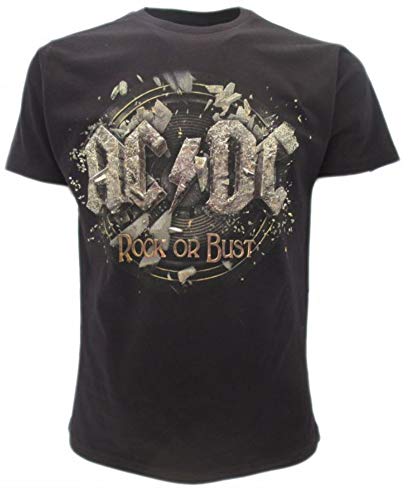 AC/DC Original Rock or Bust T-Shirt mit Etikett und Originaletikett., Schwarz XXL
