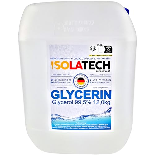 ISOLATECH Glycerin 99,5% vegan pflanzliches Glycerol transparent flüssig 10l
