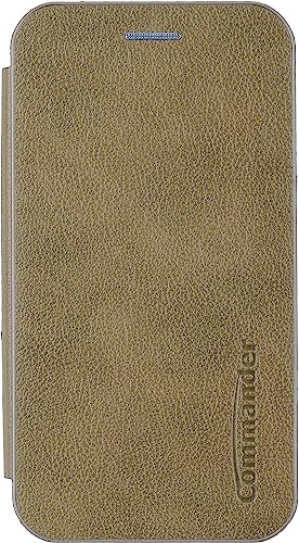 COMMANDER CURVE Book Case DELUXE für Apple iPhone 14 Pro Max Elegant Royal Gold (20362)