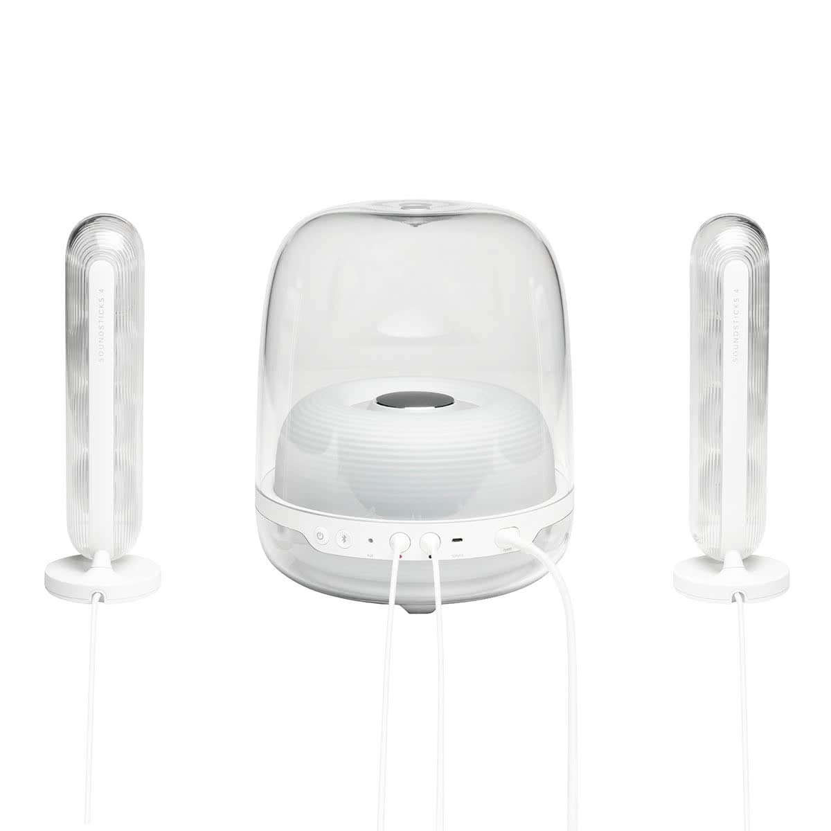 Harman Kardon SoundSticks 4 Bluetooth-Lautsprechersystem, Weiß