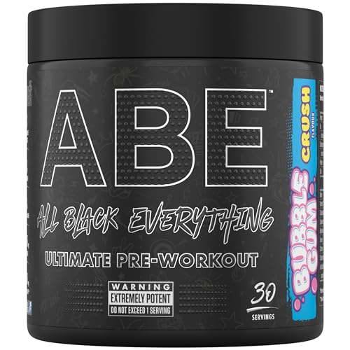 Applied Nutrition ABE Pre Workout Pulver - Pre Booster für Energie & Leistung mit Citrullin, Kreatin Monohydrat, Beta Alanin (375 g – 30 Portionen)(Bubblegum Crush)