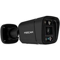 Foscam V5EP 5 MP POE Überwachungskamera mit integriertem Scheinwerfer und einer Alarmsirene, Erkennung von Personen und Fahrzeugen, Nachtsicht, Zwei-Wege-Audio, P2P-Funktion, IP66 Wasserfest (Schwarz)
