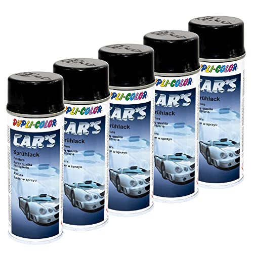 Lackspray Spraydose Sprühlack Cars Dupli Color 385865 schwarz glänzend 5 X 400 ml