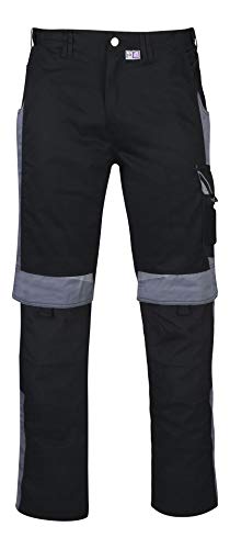 PKA BestWork Bundhose Arbeitshose (54, Schwarz/Grau)