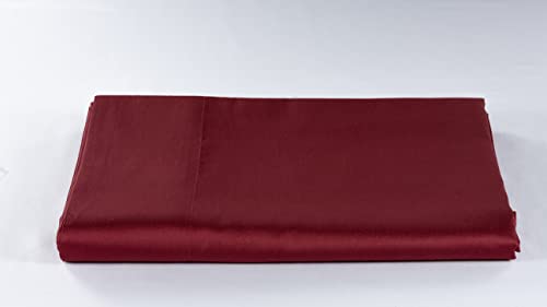 LENZUOLISSIMI - Bettlaken für Einzelbett aus Baumwollsatin, 300 Fäden, 180 x 290 cm,, Bordeaux