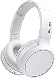 Philips H5205WT/00 Over-Ear Kopfhörer Bluetooth mit Mikrofon und BASS Boost-Taste (Wireless, 29 Stunden Wiedergabezeit, Schnellladefunktion, Geräuschisolierung) Weiß - 2020/2021 Modell