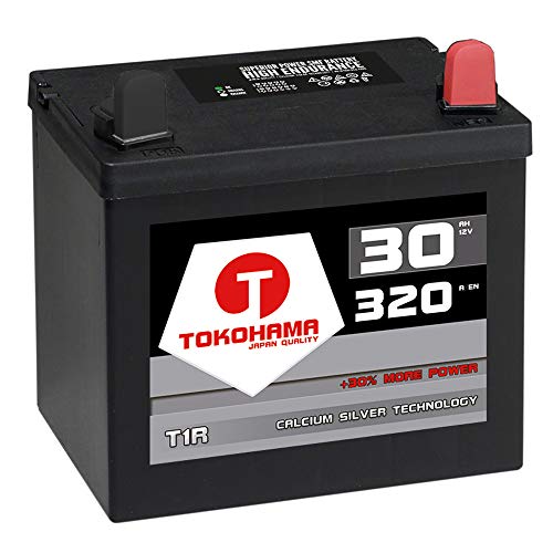 Tokohama T1R Rasentraktor Batterie Aufsitzmäher 12V 32Ah 310A Aufsitzrasenmäher Starterbatterie Motorrad WARTUNGSFREI ersetzt 30Ah