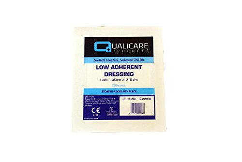 Qualicare products Low Adherent Dressing size: 7.5cm x 7.5cm 100pcs