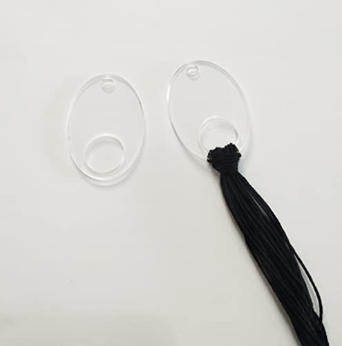 20 Stück transparente Acryl-Faden-Tropfen, ovale Acryl-Spulen – Kreuzstich-Profilspulen für Handwerk, DIY, Nähen, Aufbewahrung (100 Stück)