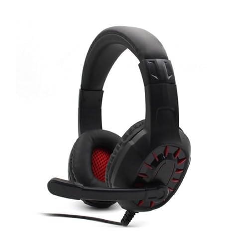 PRENDELUZ Gaming-Kopfhörer, Rot, 3,5 m, mit Mikrofon