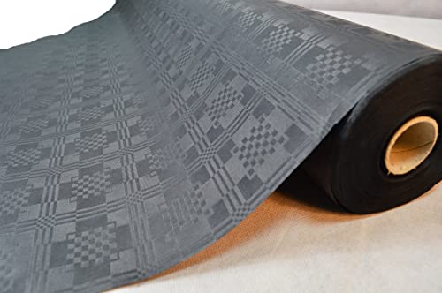 50 Meter Lang 100 Cm Breit Farbe: Schwarz Tischdecke Papier Damastprägung Tischtuch Papierttischdecke Decke Rolle Papiertischdeckenrolle Papierdecke