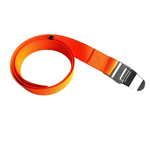 Sharplace Tauchgewichte Gürtel Bleigürtel Tauchgürtel Bleigurt 150cm, Orange - Orange mit Schnalle