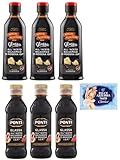 6er-Pack Testpaket Monari Federzoni 300g + Ponti 250g Glassa all'Aceto Balsamico di Modena,Glasur Creme mit Balsamico-Essig aus Modena I.G.P. + 1er-Pack Felce Azzurra Talkumpuder, 100g-Beutel