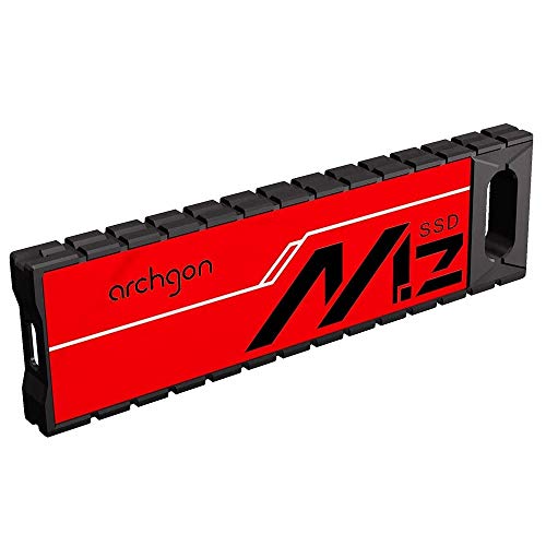 Archgon G70, Externe SATA SSD M.2, 480GB, USB 3.1, Gen 2 (Type-C), Gaming Portable, rot