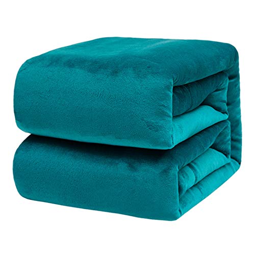 Sherpa Sofa-Überwurf, superweiches Plüsch-Fleece, Doppelbett, Decke, warm, flauschig, wendbar, Mikrofaser, Bett-Couch-Decken, grün, 230 x 230 cm