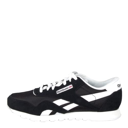 Reebok Herren Classic Nylon Sneakers, Schwarz (Black/White), 40.5 EU