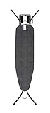 Brabantia - Bügelbrett A - für Dampfbügeleisen - Höhenverstellbar - für Links- und Rechtshänder - Solider Vierfußrahmen - Leicht versetzbar - Denim Black - 110 x 30 cm