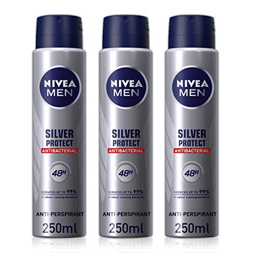 Nivea Men Silver Protect Herrenspray, 3er Pack (3 x 250 ml)