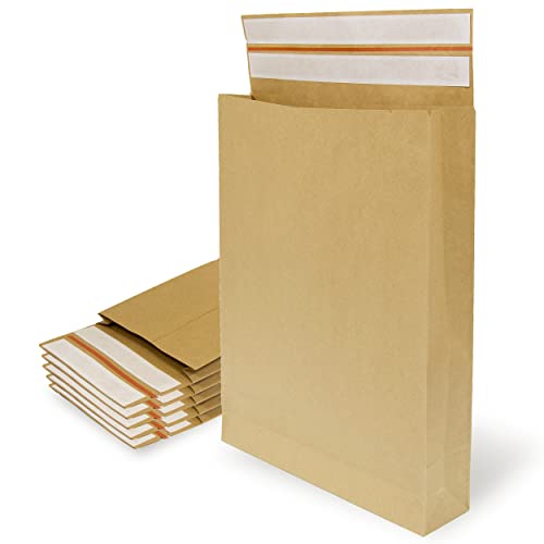 Briefumschläge aus Kraftpapier, mit doppeltem Silikonstreifen, 9 Falten, für Versand und Verpackung, Papiertüten zum Versenden von Kleidung, Accessoires, Dekoration oder Geschenke, Ofituria