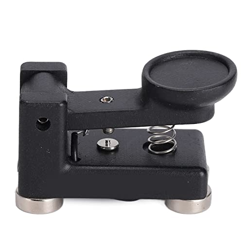Morse Code Key, QU-4525 Magnetische Adsorptionsbasis ABS Compact CW Morse Code langlebig mit Fußpolster für Kurzwellenradio