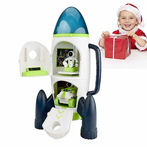 delr Astronauten-Rakete Spielzeug, ABS Langlebiges Astronauten-Weltraumspielzeug für Kinder, Weltraumspielzeug mit Lichtern, Geräuschen und Batterie für Geburtstagsgeschenke und Gastgeschenke