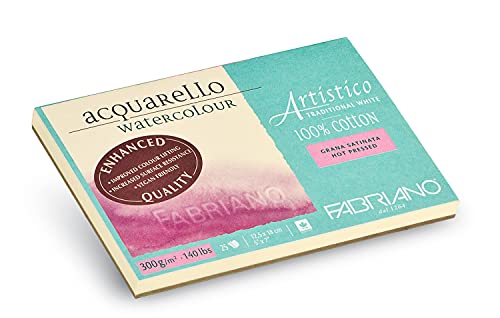 Fabriano 71-19001218 Artistico Aquarellblock, Papier, Traditionelles Weiß, 5 x 7