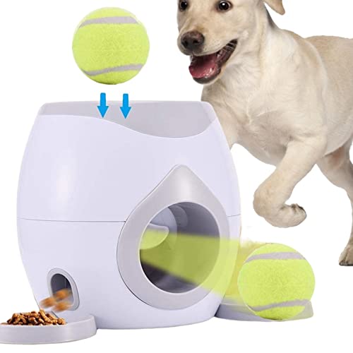 Virtcooy Leckerli-Spender für Hunde, Tennisball, stimulierendes Spielzeug für das Gehirn der Welpen – Spiel zum Werfen und Auffangen von Bällen für die Nahrung