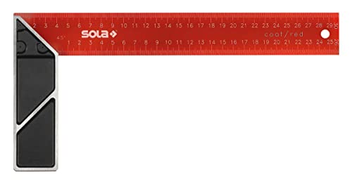 SOLA-SRC 300-Escuadra Carpintero 300x145mm, Rot Beschichtet Schwarz