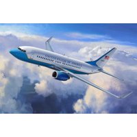 Zvezda 500787027 500787027-1:144 Boeing 737-700 / C-40-Plastikbausatz-Modellbausatz-Zusammenbauen-Bausatz-für Einsteiger-detailliert, weiß-blau