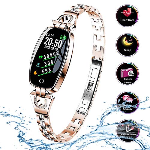 Zeerkeer Smart Watch für Frauen Bluetooth Fitness Traker Uhr mit Blutdruck Schlaf Monitor wasserdicht Activity Tracker mit Schrittzähler Kalorienzähler
