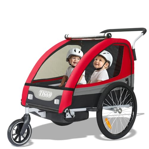 Tiggo Kinderanhänger Jogger 2 in 1 Kinderfahrradanhänger Fahrradanhänger Anhänger 50402