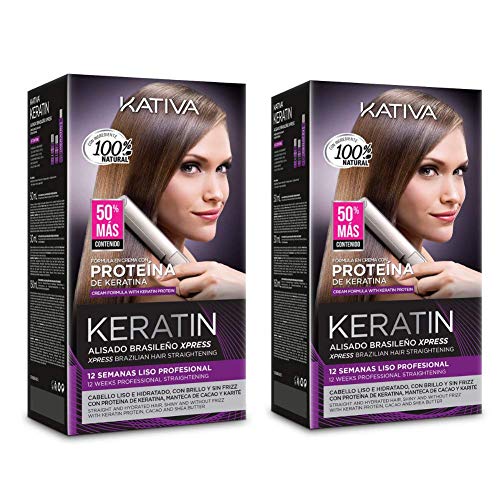 Kativa Keratin Glättende Brasilianische Xpress- von Keratin ohne Formale - Pack von 2