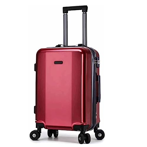 POCHY praktisch Koffer Koffer mit Rädern, Aluminiumrahmen, Doppelschnalle, Passwort, Gepäck, externer USB-Lade-Smart-Koffer leicht zu bewegen