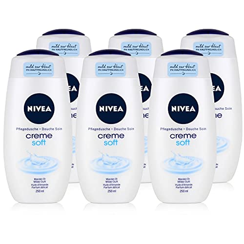 Nivea Pflegedusche Creme Soft 250ml - Milde Pflegedusche für ein sanftes Hautgefühl (6er Pack)