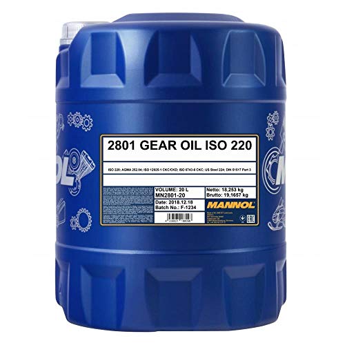 MANNOL 1 x 20L Gear Oil ISO 220/Getriebeöl Viskositätsindex VI für Industrie