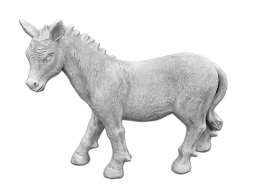 gartendekoparadies.de Massive Steinfigur Esel aus Steinguss frostfest