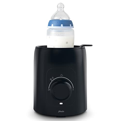Alecto BW600 Flaschenwärmer Baby Sterilisator für Babyflaschen - Babynahrungserhitzer und BPA-freier Fläschchenwärmer - Babykostwärmer - schwarz