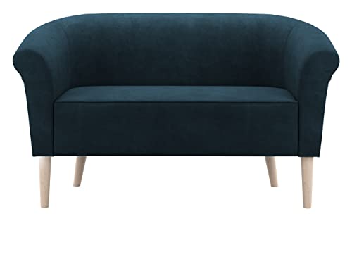 Zweisitzer Sofa Kodero 2, Couch, Couchgarnitur, Sofagarnitur, Polstersofa, Füße aus Holz, Modern Couch, Polstermöbel, Wohnlandschaft (Manila 25)