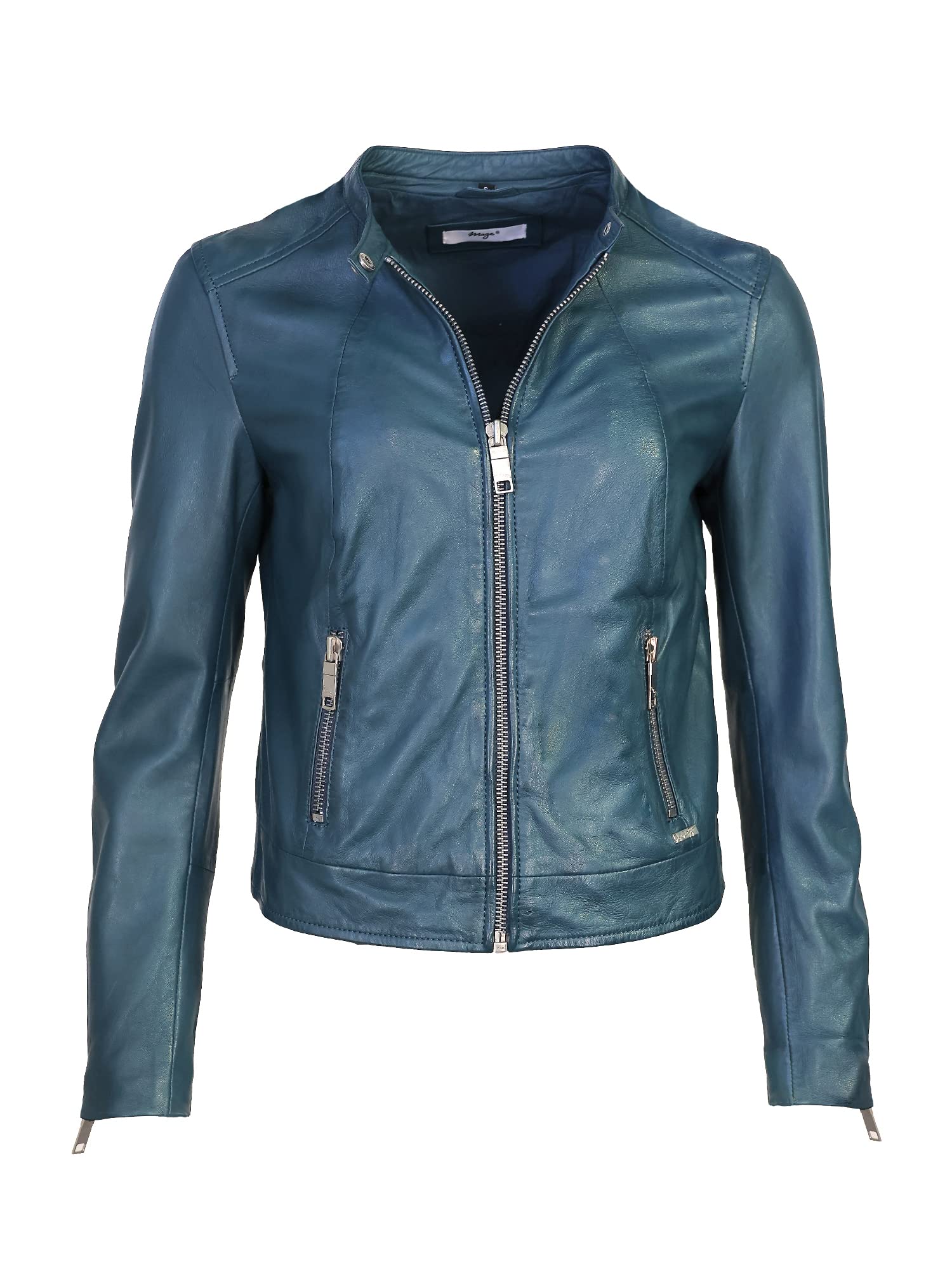 MAZE Damen Lederjacke Grenada Petrol Blue XXL