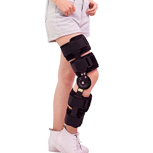 Orthopädische Unisex-Knieorthese/Kniestützgurt ACL, mit verstellbarem Engel, klappbare Knieorthesen für Meniskus, Bänder, Sportverletzungen,M