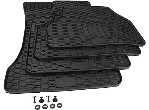 Waben Gummimatten Original Qualität Auto Fußmatten Allwetter schwarz 4-teilig