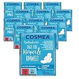 Cosmea Ultra Binden Vorteilspack, Hygiene-Einlagen aus nachwachsenden Rohstoffen. Damen-Hygiene im Einklang mit der Natur (Super (12x12 Stück))